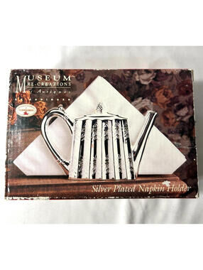 Godinger Museum Creations Silver Plated Napkin Holder – 1993 Antique